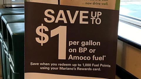 Mariano's 'Earn Fuel Points' Standee