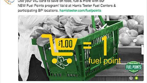 Harris Teeter 'New Fuel Points Program' Twitter Update