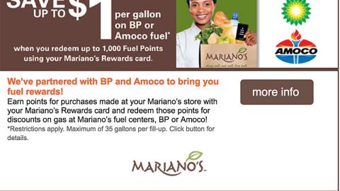 Mariano's 'Save Up to $1 Per Gallon' Email Ad